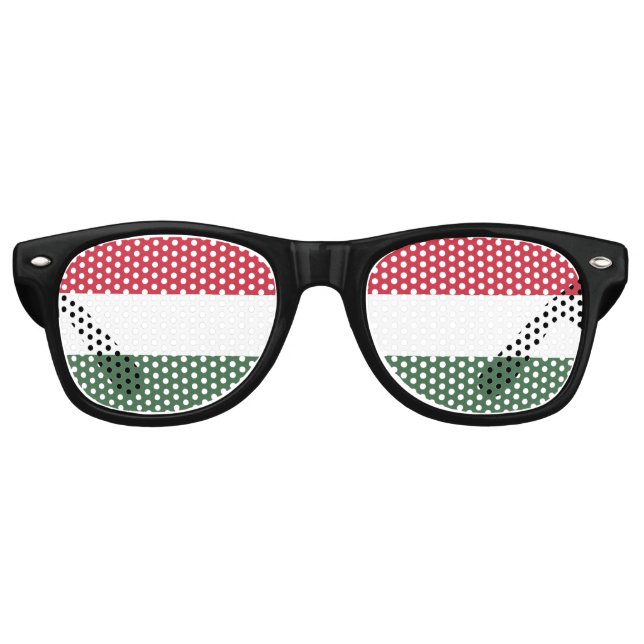 Lunettes De Fête Retro Hungary flag  (Devant)