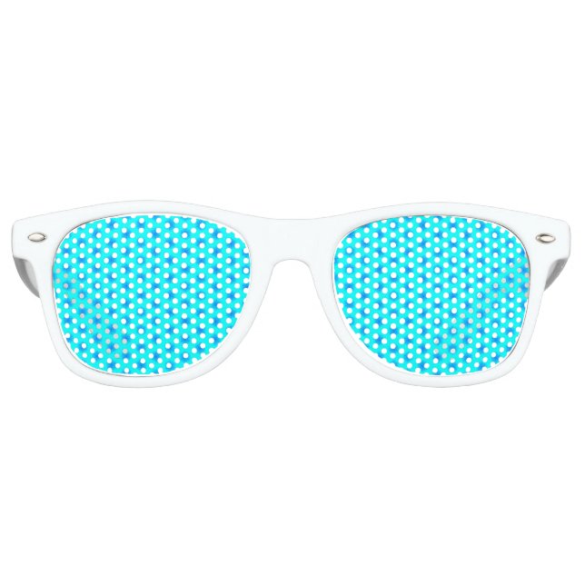 Lunettes De Fête Retro Icy Aqua et Blue Snowflake Motif (Devant)