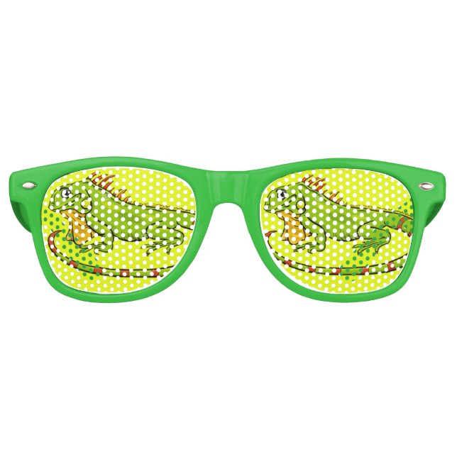 Lunettes De Fête Retro Iguana Shades (Devant)