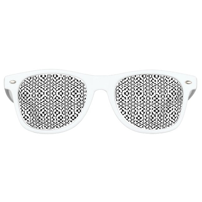 Lunettes De Fête Retro Illusion Optique Nuances Noir & Blanc (Devant)