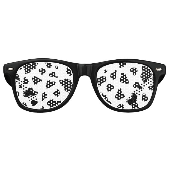 Lunettes De Fête Retro Imprimer Motif de vache (Devant)