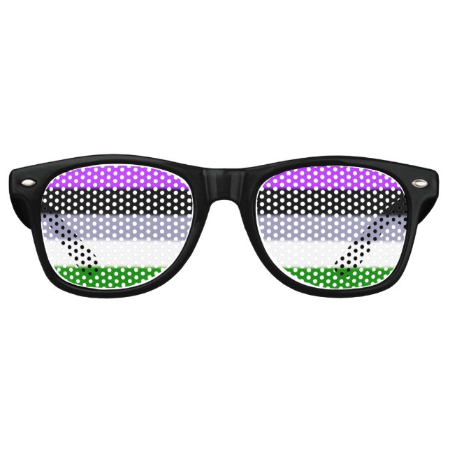 Lunettes De Fête Retro Indicateur Falln Genderqueer Pride (Devant)