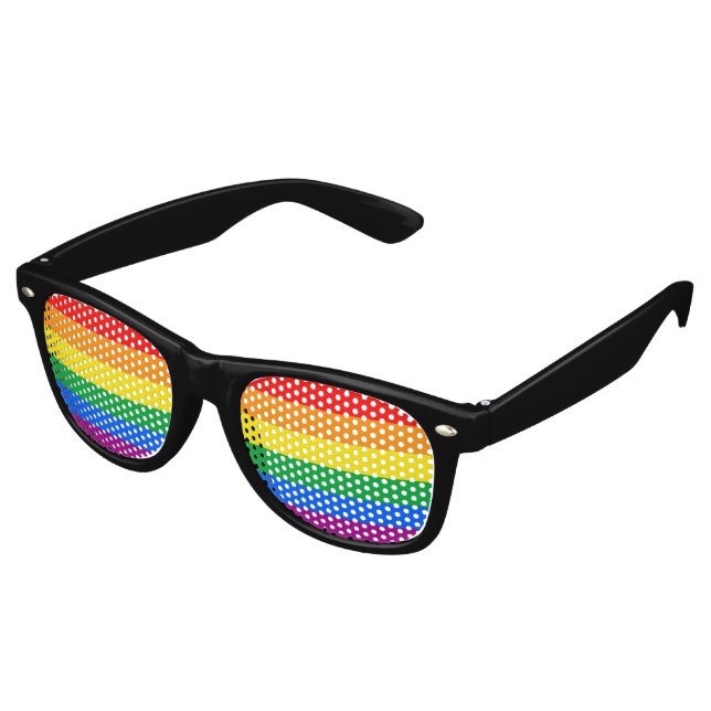 Lunettes De Fête Retro Indicateur gay pride (Angulaire)