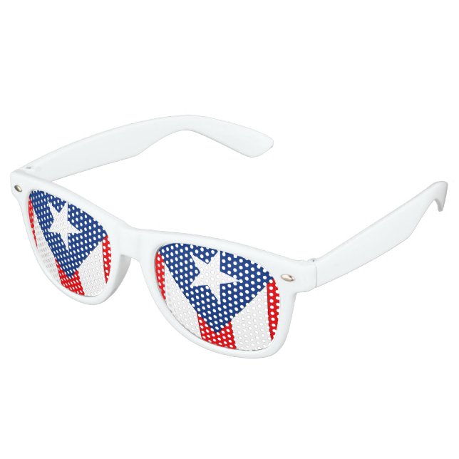 Lunettes De Fête Retro Indicateur Porto Rico (Angulaire)