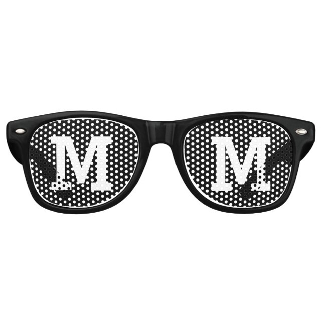 Lunettes De Fête Retro Initiale personnalisée (Devant)