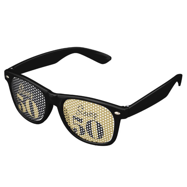 Lunettes De Fête Retro Jalon en Or de Minuit (Angulaire)