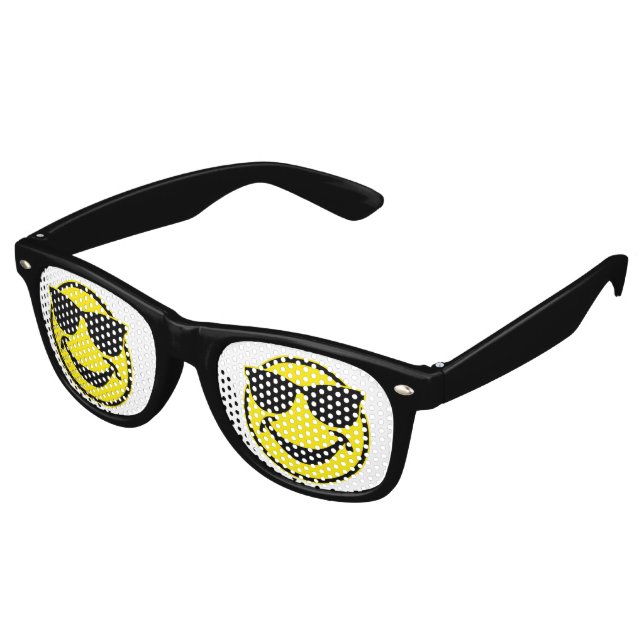 Lunettes De Fête Retro Jaune cool + votre dos. & idées (Angulaire)