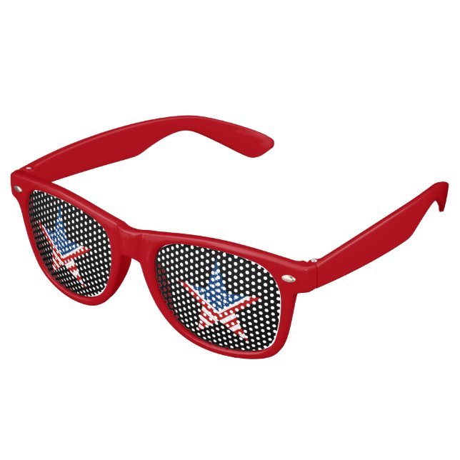 Lunettes De Fête Retro Je vois American Flag Star (Angulaire)
