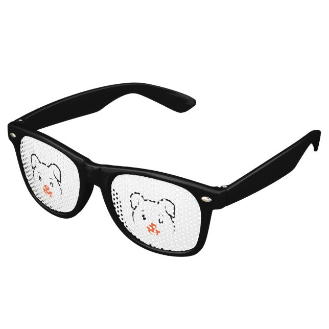 Lunettes De Fête Retro Joli rose (Angulaire)