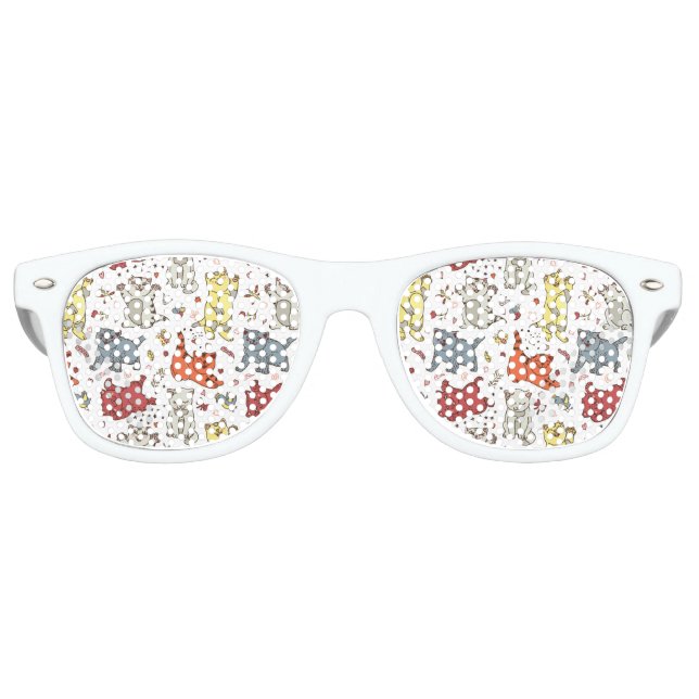 Lunettes De Fête Retro Jouer Chats Fête Shades (Devant)