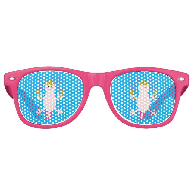Lunettes De Fête Retro Jour de l'Axolotl mexicain mort (Devant)