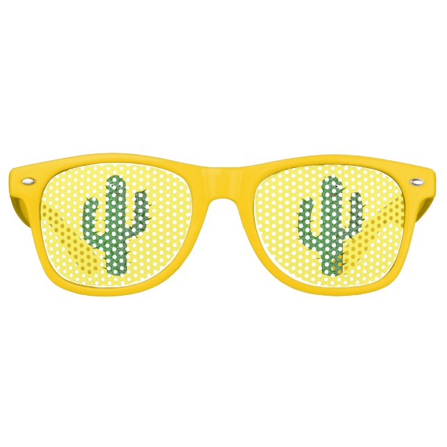 Lunettes De Fête Retro Jour des morts heureux Cactus (Devant)