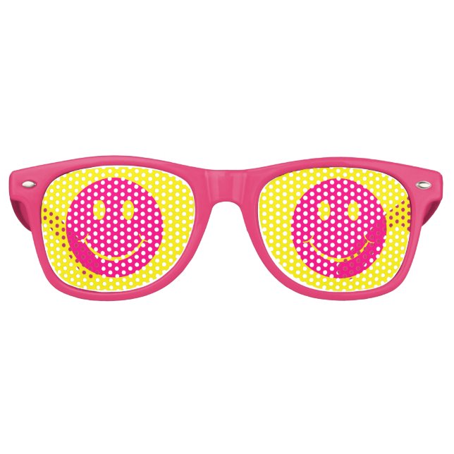 Lunettes De Fête Retro Joyeux visage (Devant)
