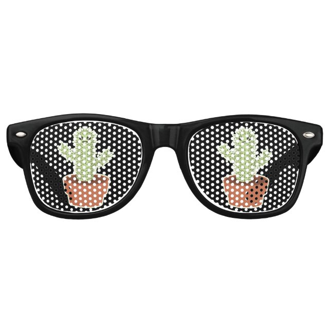Lunettes De Fête Retro Kawaii Cactus (Devant)