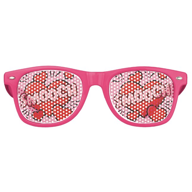 Lunettes De Fête Retro Kissing Comic Sound Effect (Devant)