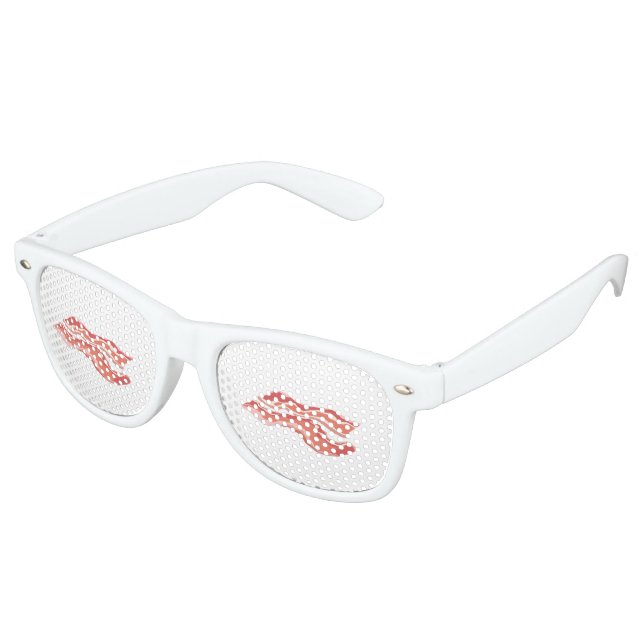 Lunettes De Fête Retro Lard de nourriture Glitch (Angulaire)