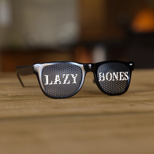 Lunettes De Fête Retro Lazy Bones (Lazy Bones Sunglasses for the days you feel lazy.)