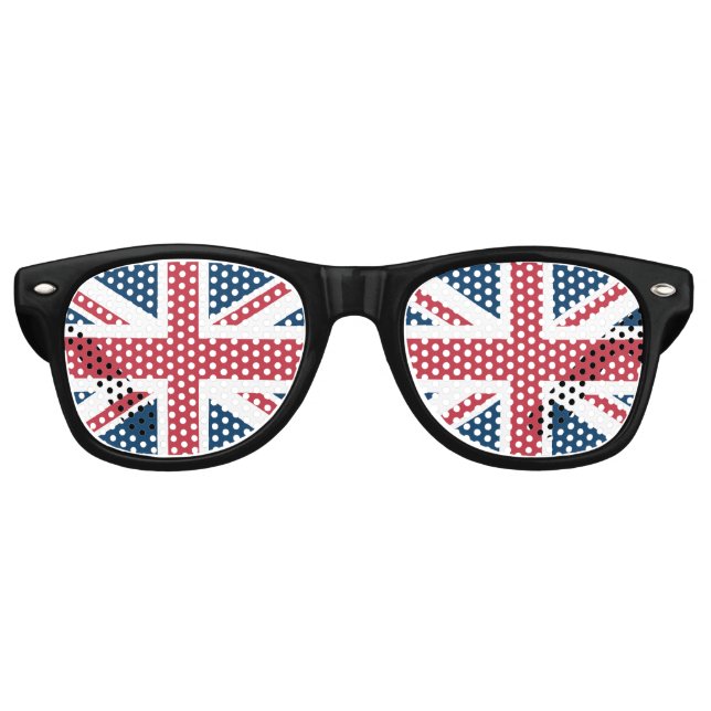 Lunettes De Fête Retro Le drapeau britannique Union Jack (Devant)