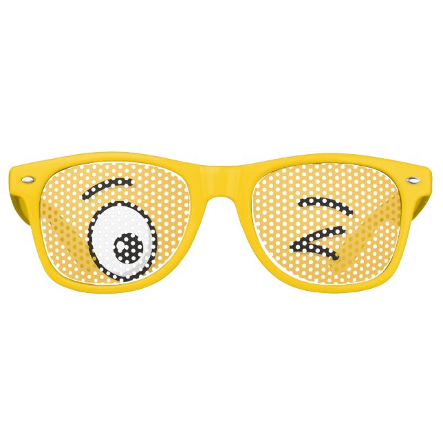 Lunettes De Fête Retro Le visage Jetant un baiser (Devant)