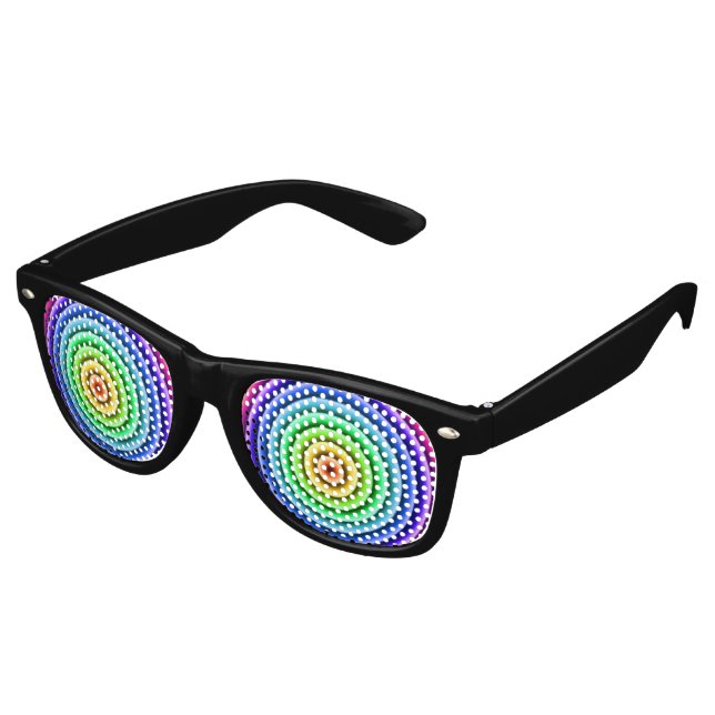 Lunettes De Fête Retro Lentilles arc-en-ciel (Angulaire)