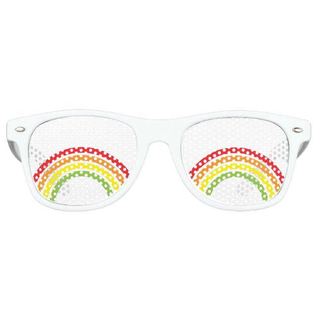Lunettes De Fête Retro lentilles arc-en-ciel (Devant)