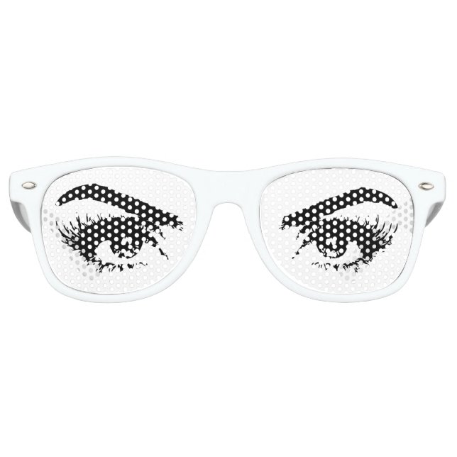 LUNETTES DE FÊTE RETRO LES YEUX. BEAUX YEUX DE FEMME. (Devant)