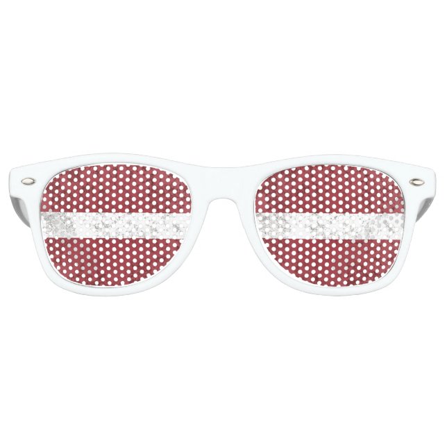 Lunettes De Fête Retro Lettonie (Devant)