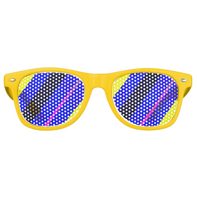 Lunettes De Fête Retro Lignes colorées (Devant)