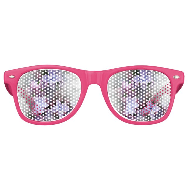 Lunettes De Fête Retro Lilac fleurit (Devant)