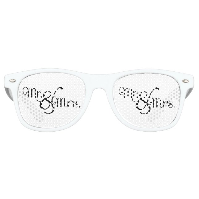Lunettes De Fête Retro M. et Mme Classy Black (Devant)