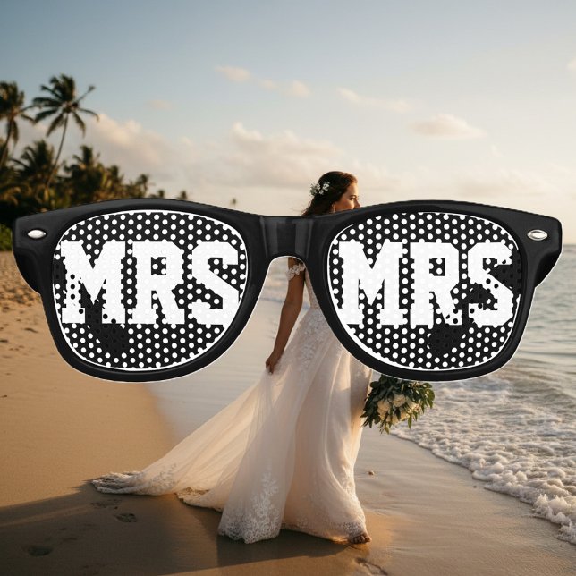 Lunettes De Fête Retro M. et Mme, nuances de mariage pour les jeunes mari (mr mrs party shades)