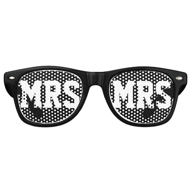 Lunettes De Fête Retro M. et Mme, nuances de mariage pour les jeunes mari (Devant)