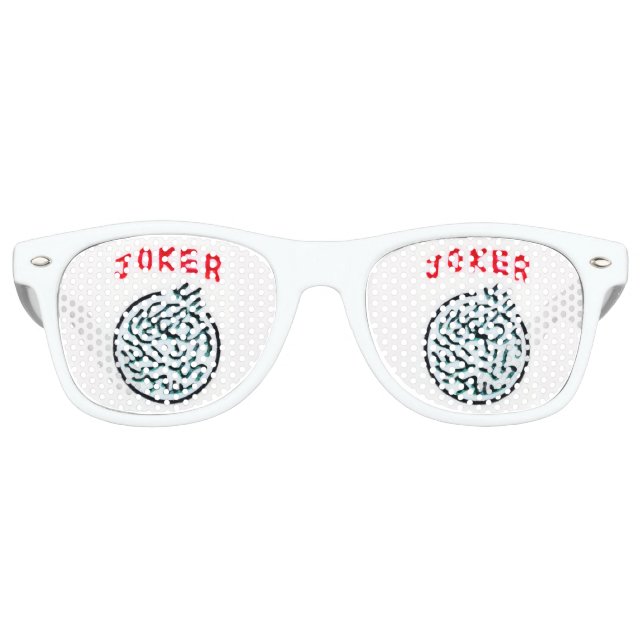 Lunettes De Fête Retro MahJong symbole tuile Joker Adult Retro Party Shad (Devant)