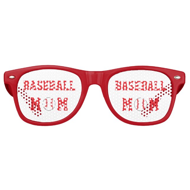 Lunettes De Fête Retro Maman du baseball (Devant)