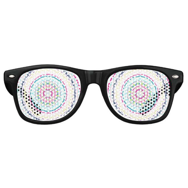 Lunettes De Fête Retro mandala coloré (Devant)