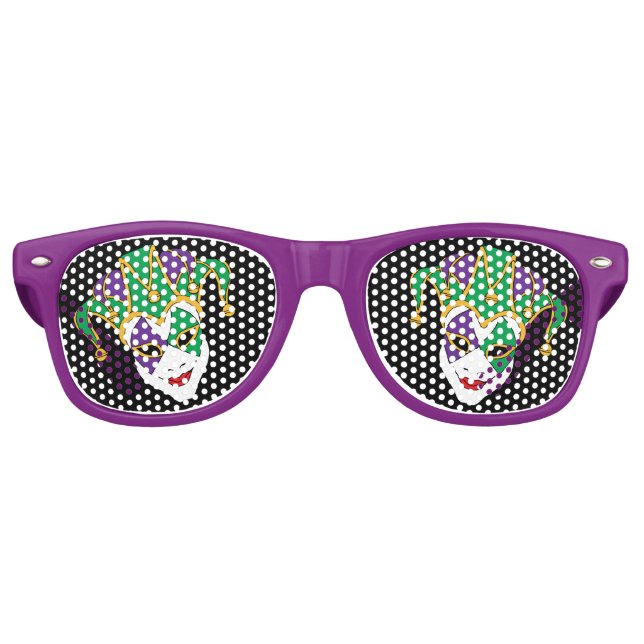 Lunettes De Fête Retro Mardi Gras Carnaval Jester Mask (Devant)