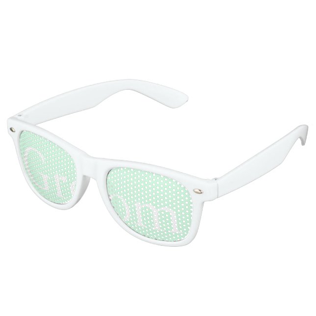 Lunettes De Fête Retro Mariage à la menthe verte Pastel (Angulaire)