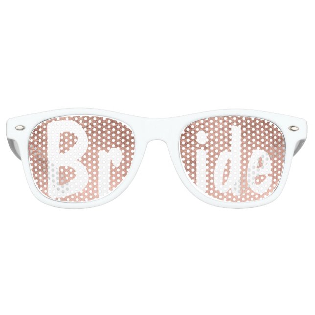 Lunettes De Fête Retro Mariage de  en feuille d'or rose faux de luxe (Devant)