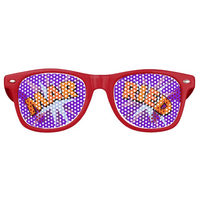 Lunettes De Fête Retro MARIÉ Mariage Fun Moderne (Devant)