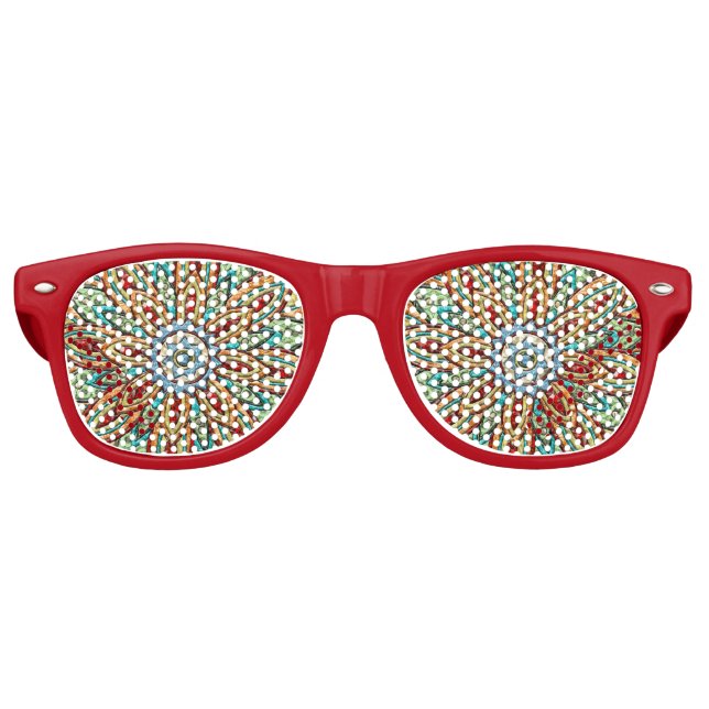 Lunettes De Fête Retro Médaillon étoilé (Devant)