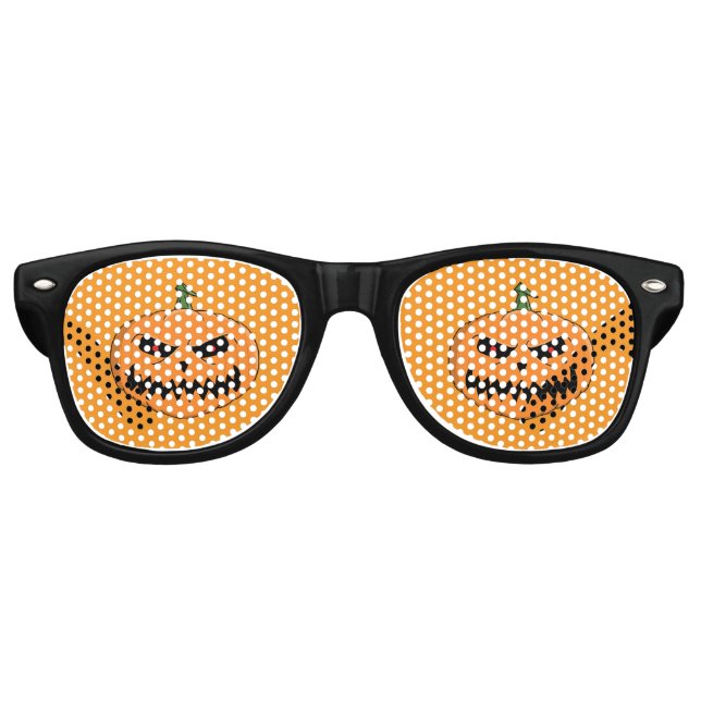 Lunettes De Fête Retro Menacer Jack O'Lantern Halloween (Devant)