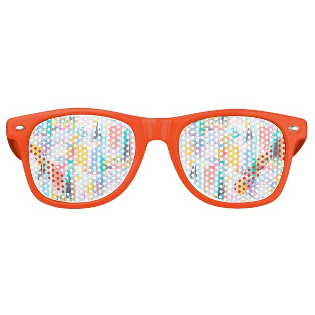 Lunettes De Fête Retro motif Abstrait (Devant)