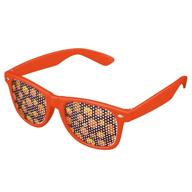 Lunettes De Fête Retro Motif Citrouille Halloween Jack-O-Lantern (Angulaire)