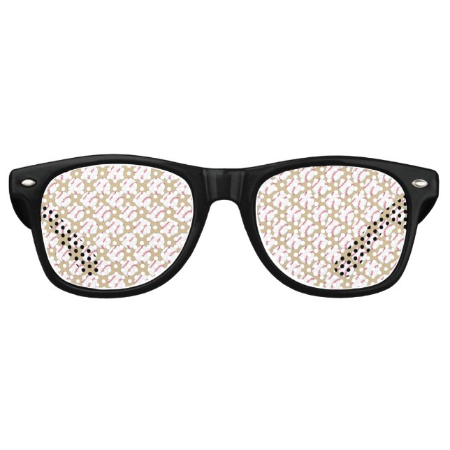 Lunettes De Fête Retro Motif de baseball (Devant)