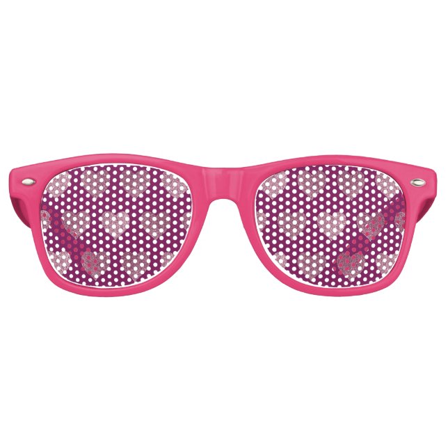 Lunettes De Fête Retro Motif de coeur (Devant)