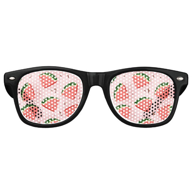 Lunettes De Fête Retro Motif de melon d'eau (Devant)