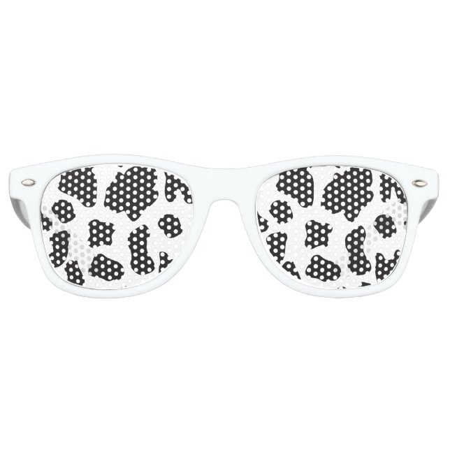 Lunettes De Fête Retro Motif de vache de pays (Devant)