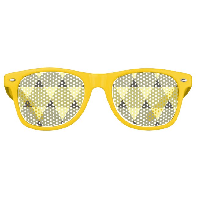 Lunettes De Fête Retro Motif triangles (Devant)