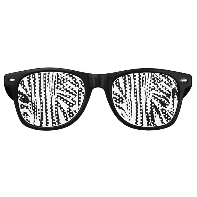 Lunettes De Fête Retro Motif zèbre (Devant)