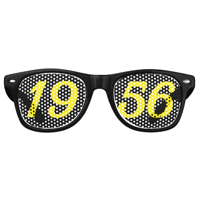 Lunettes De Fête Retro Né en 1956 70e anniversaire amusant nuances lunett (Devant)